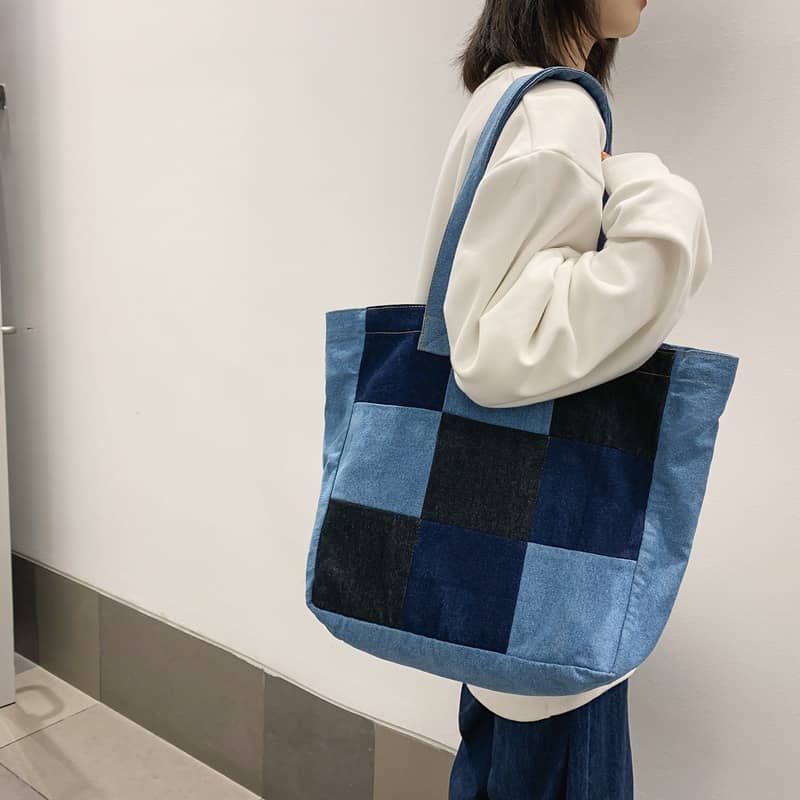 Color-Block Tote Bag
