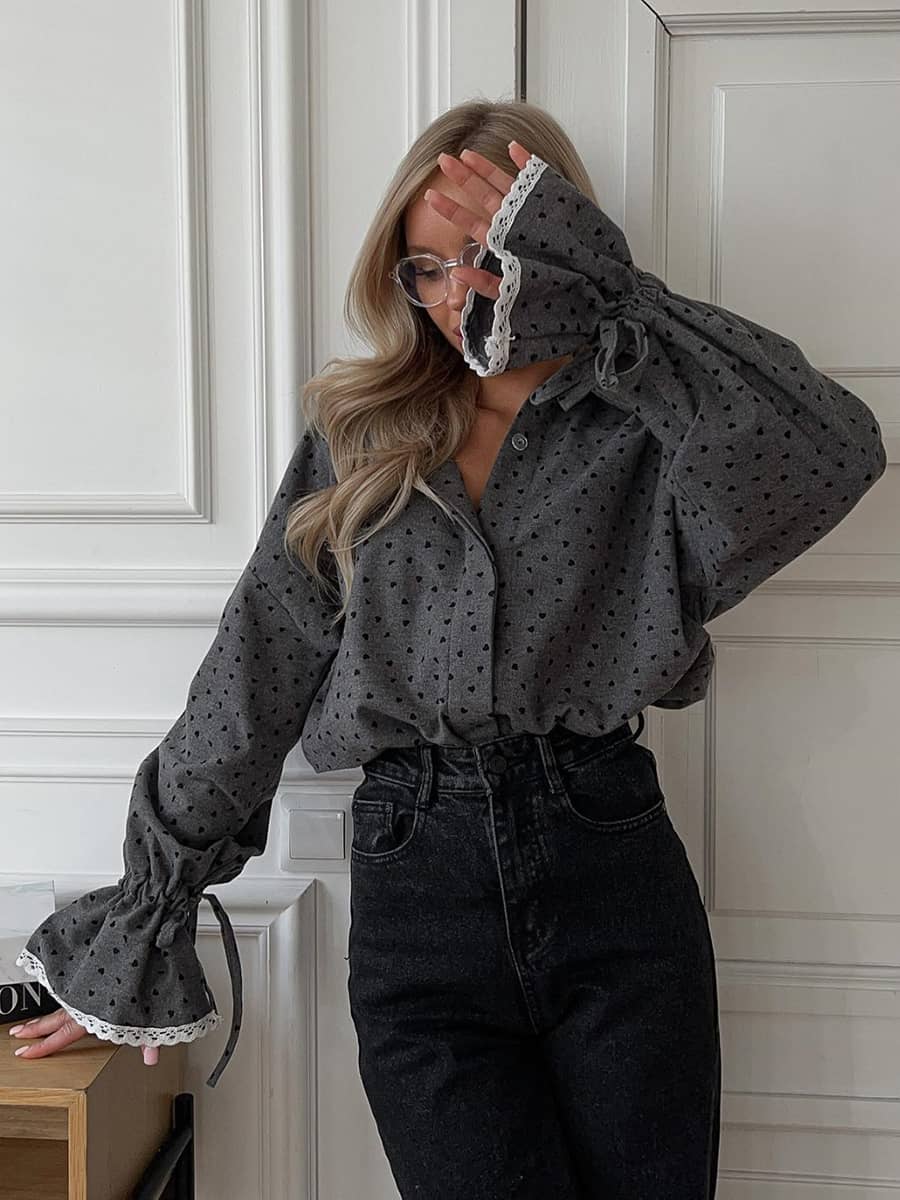 Chemise imprimée pour femme