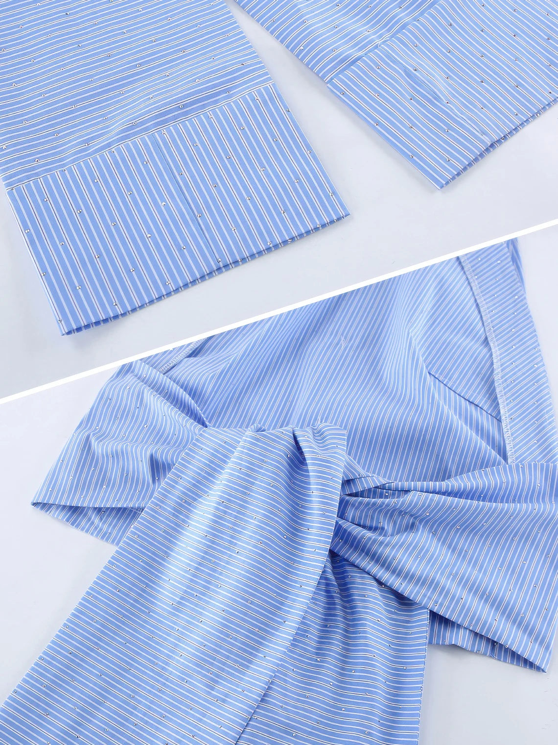 Halter Neck Backless Striped Tank Top