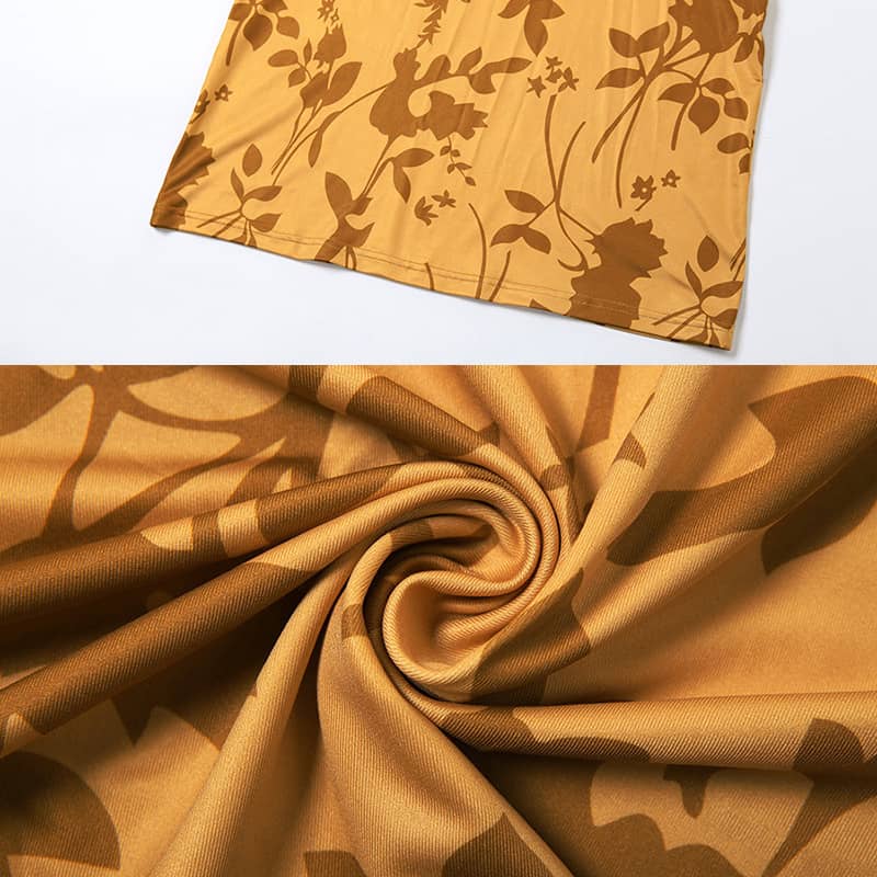 Robe fleurie à bretelles ajustée