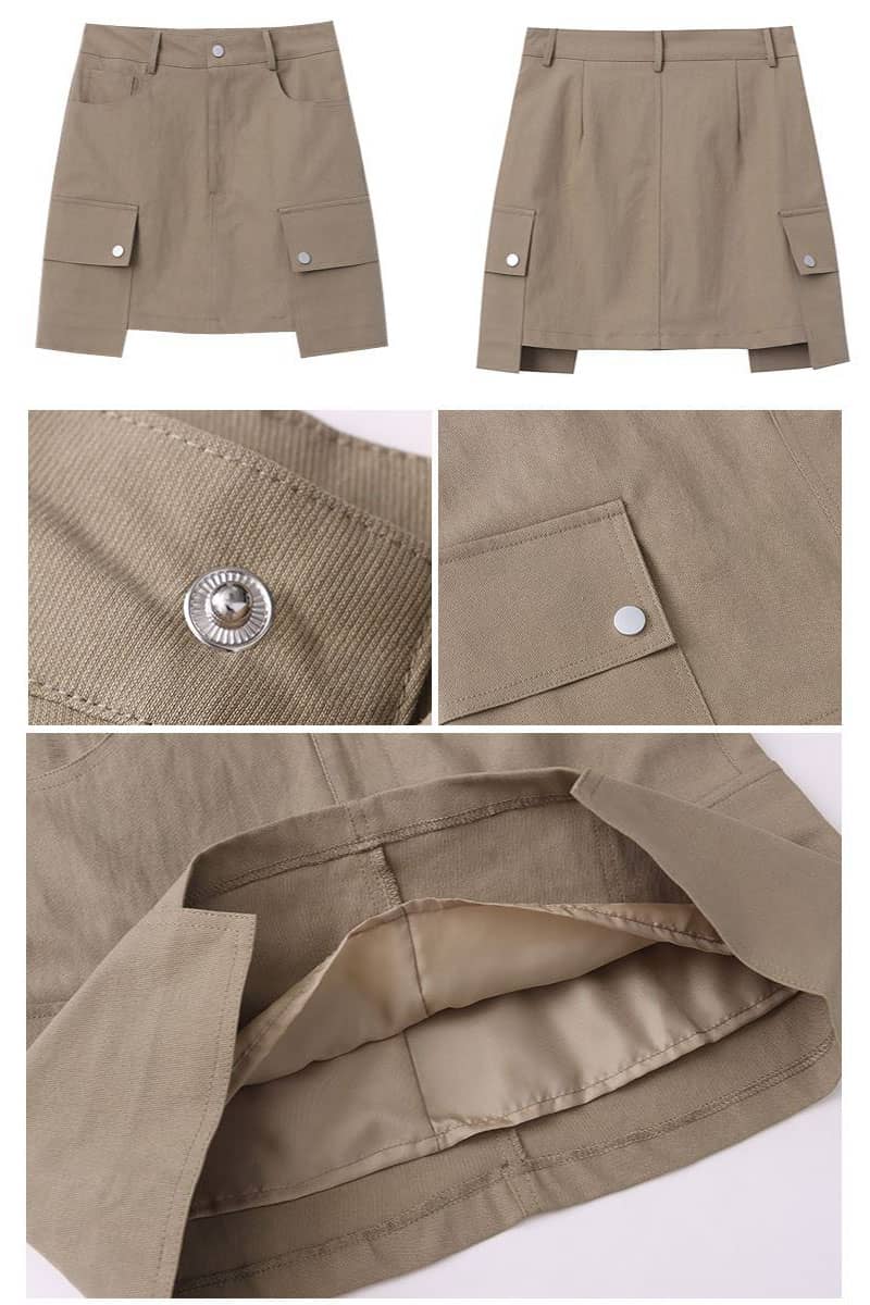 Jupe mi-longue printemps en coton