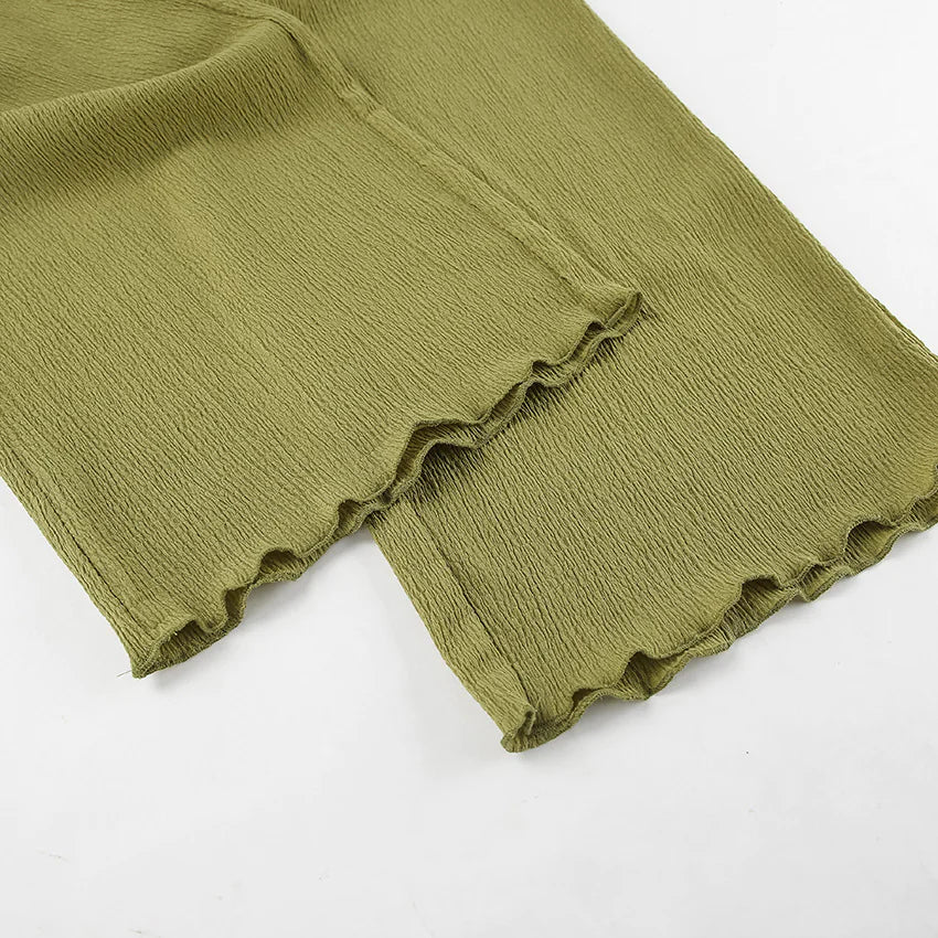 Ensemble haut dos nu et pantalon large pour femme