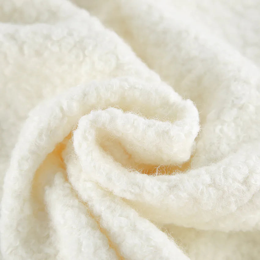 White tweed coat for women