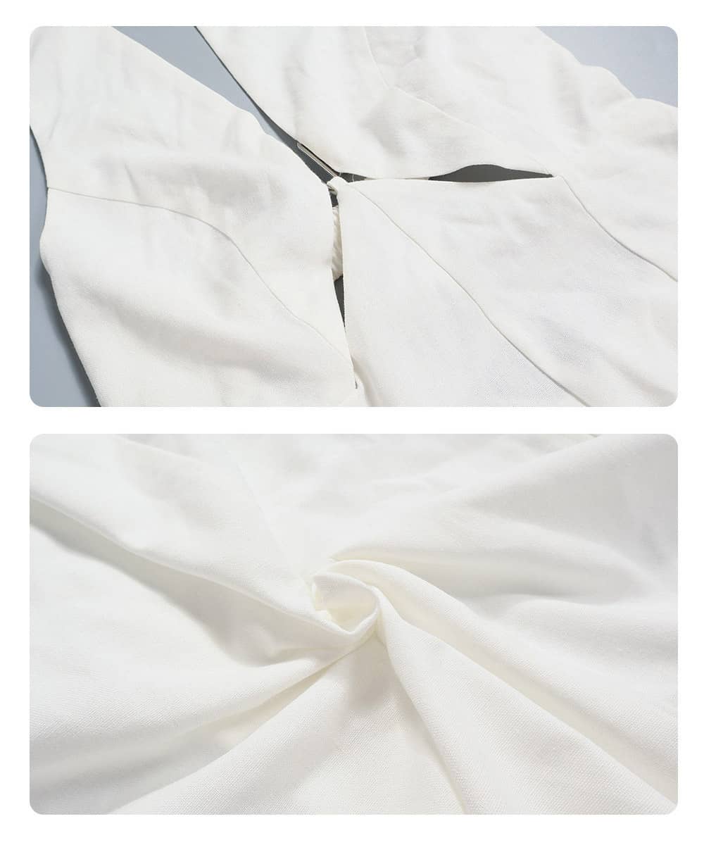 Ärmelloses rückenfreies Wickelkleid