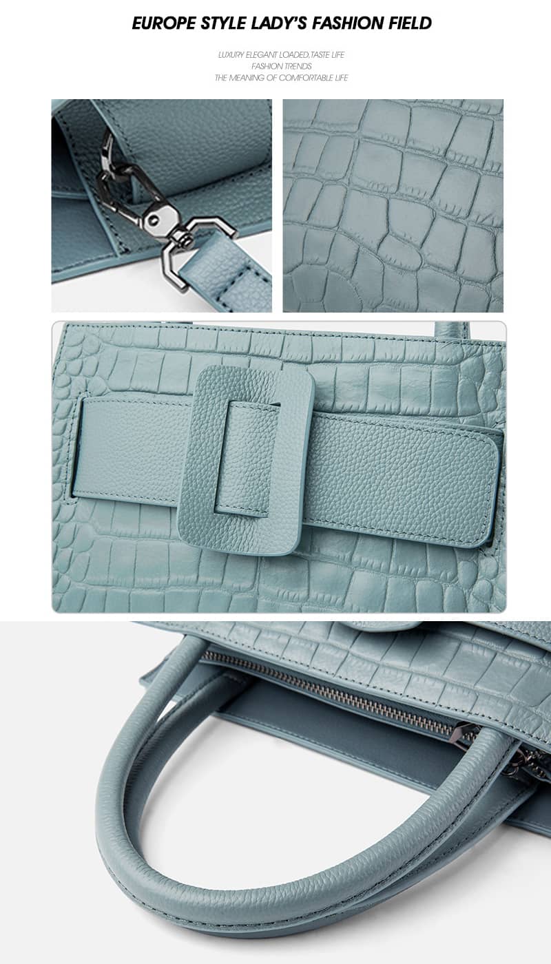 Modische Einkaufstasche aus PU-Leder mit großem Fassungsvermögen