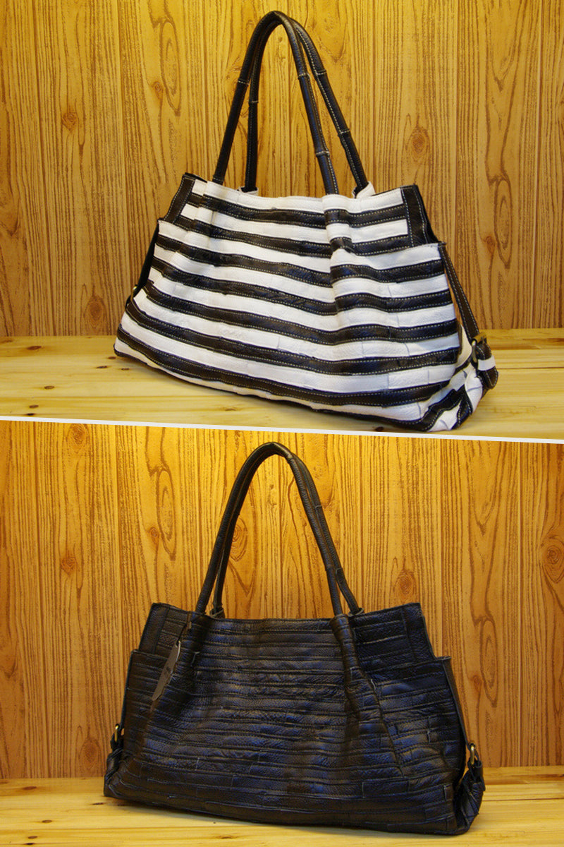 All-Match-Umhängetasche mit Streifennähten