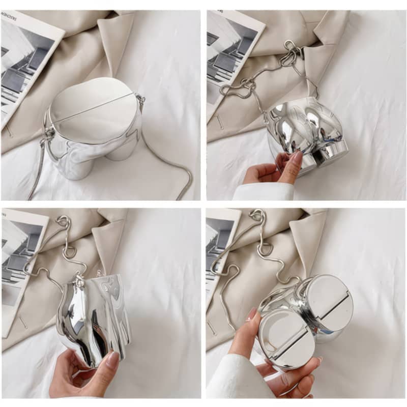 Niche butt shape crossbody acrylic small bag