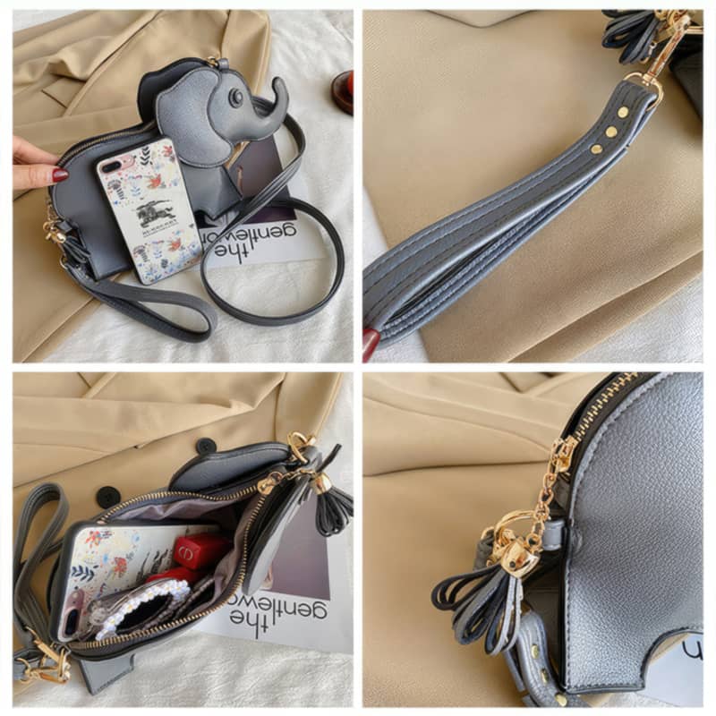 Cute and Creative Baby Elephant Shoulder PU Bag