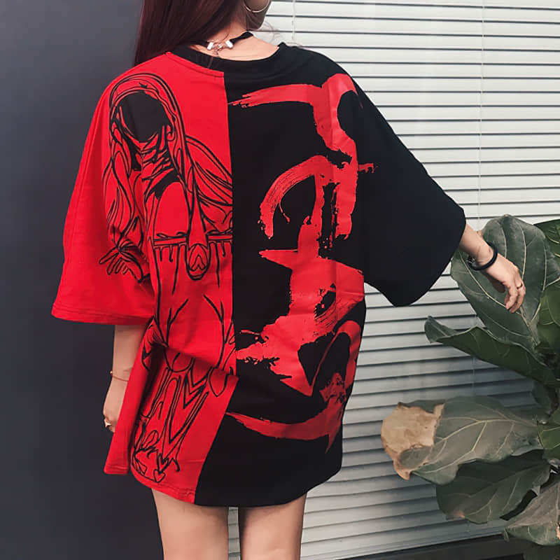 Hip Hop Print Short Sleeve T-shirt | YonPop