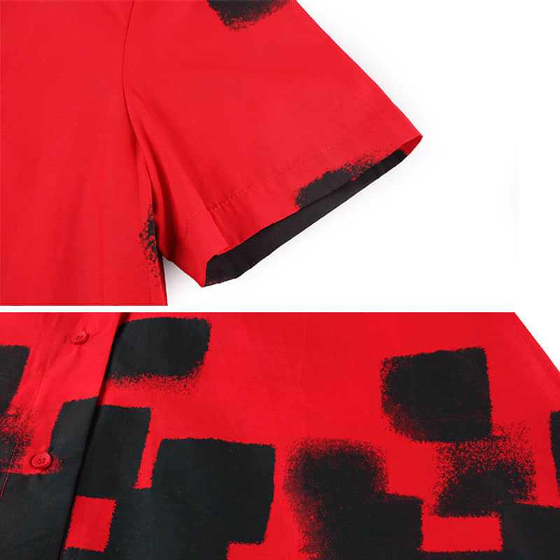 Women's plus size loose printed casual shirt | YonPop