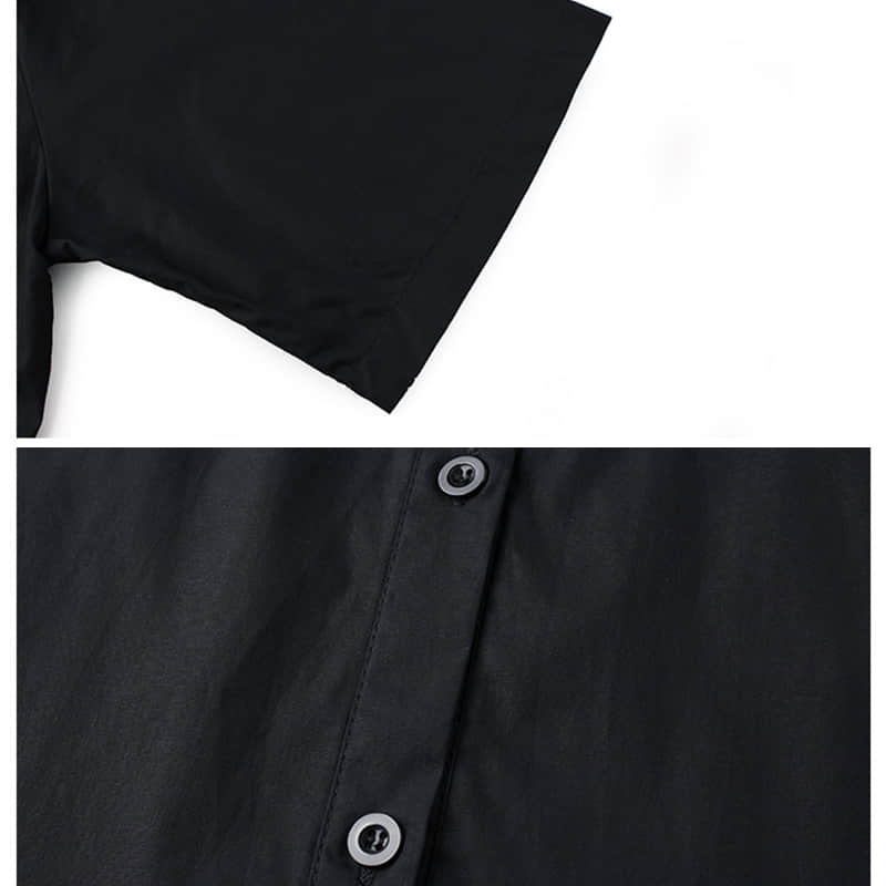 Fashion Contrast stitching shirt dress | YonPop