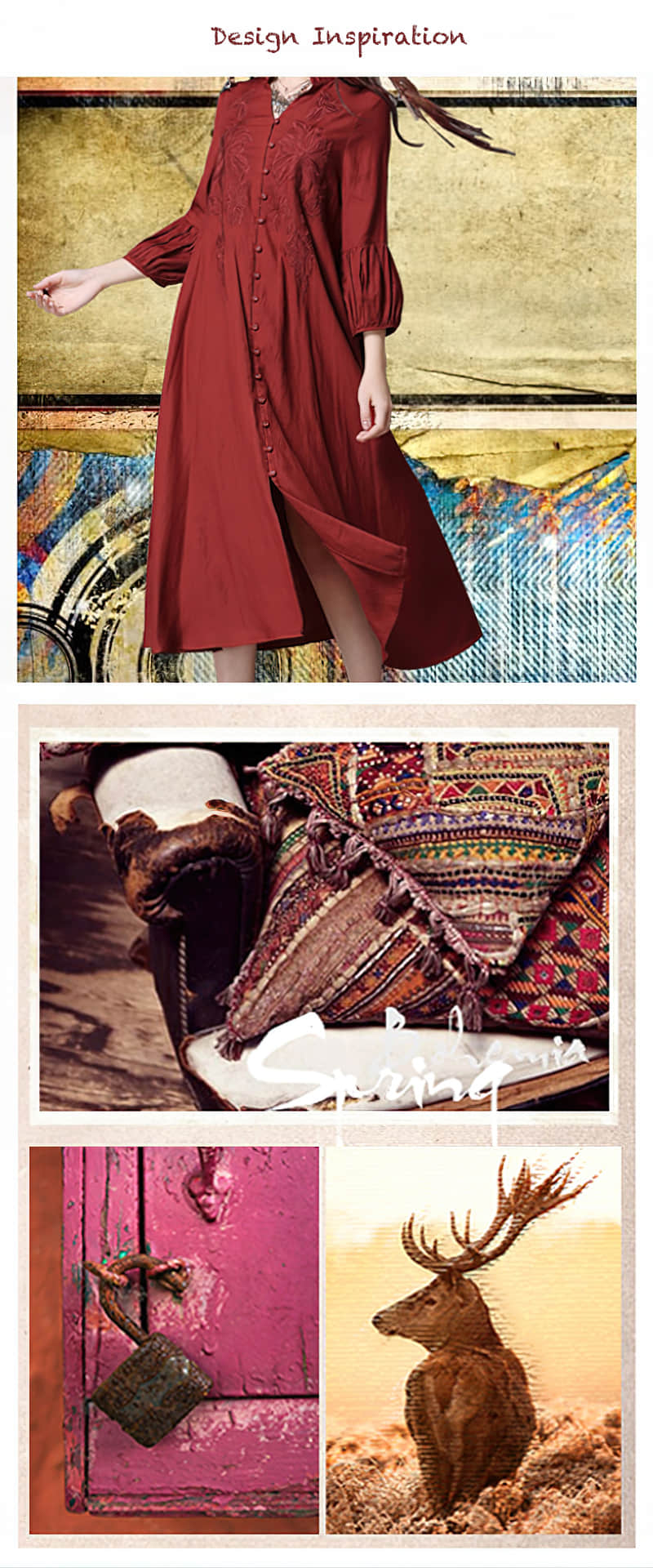 Loose cotton and linen dress | YonPop