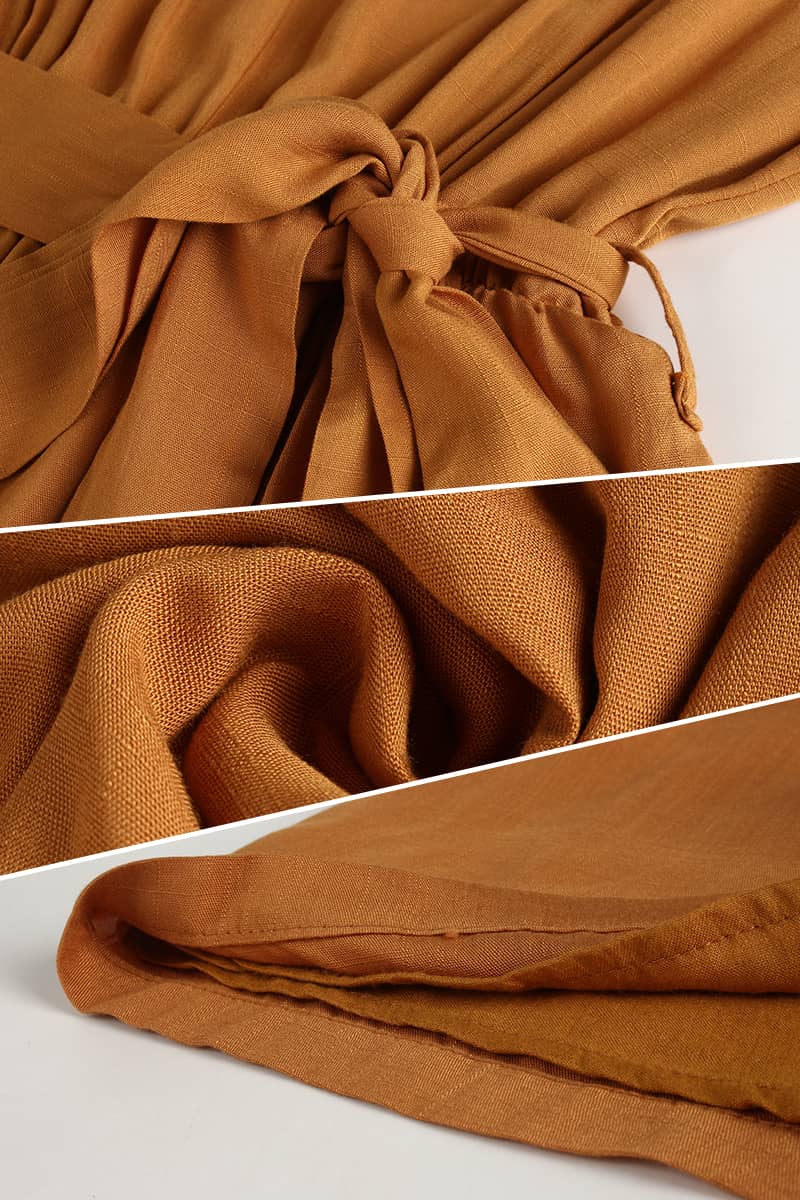 Summer elastic waist solid color jumpsuit | YonPop