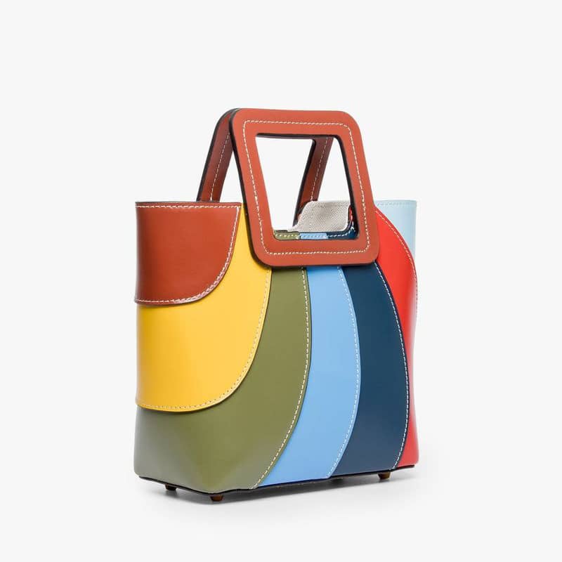 Contrasting Color Stitching Fashion Tote Bag