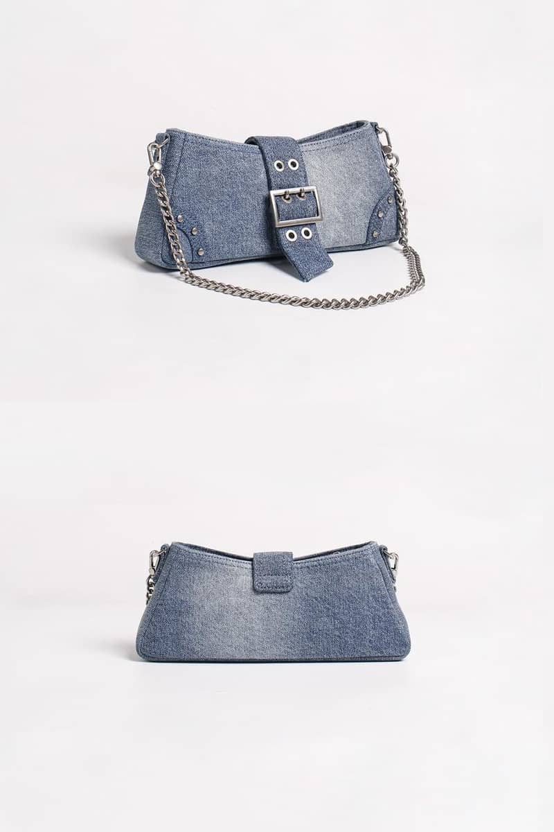 Denim Baguette Bag Blue Small Bag