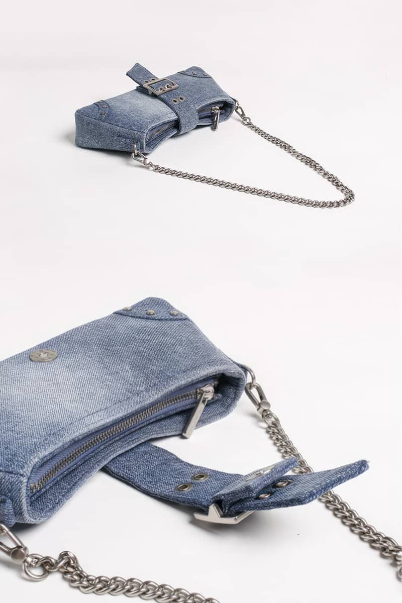 Denim Baguette Bag Blue Small Bag