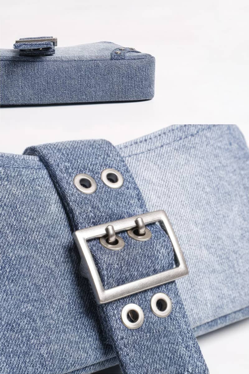 Denim Baguette Bag Blue Small Bag