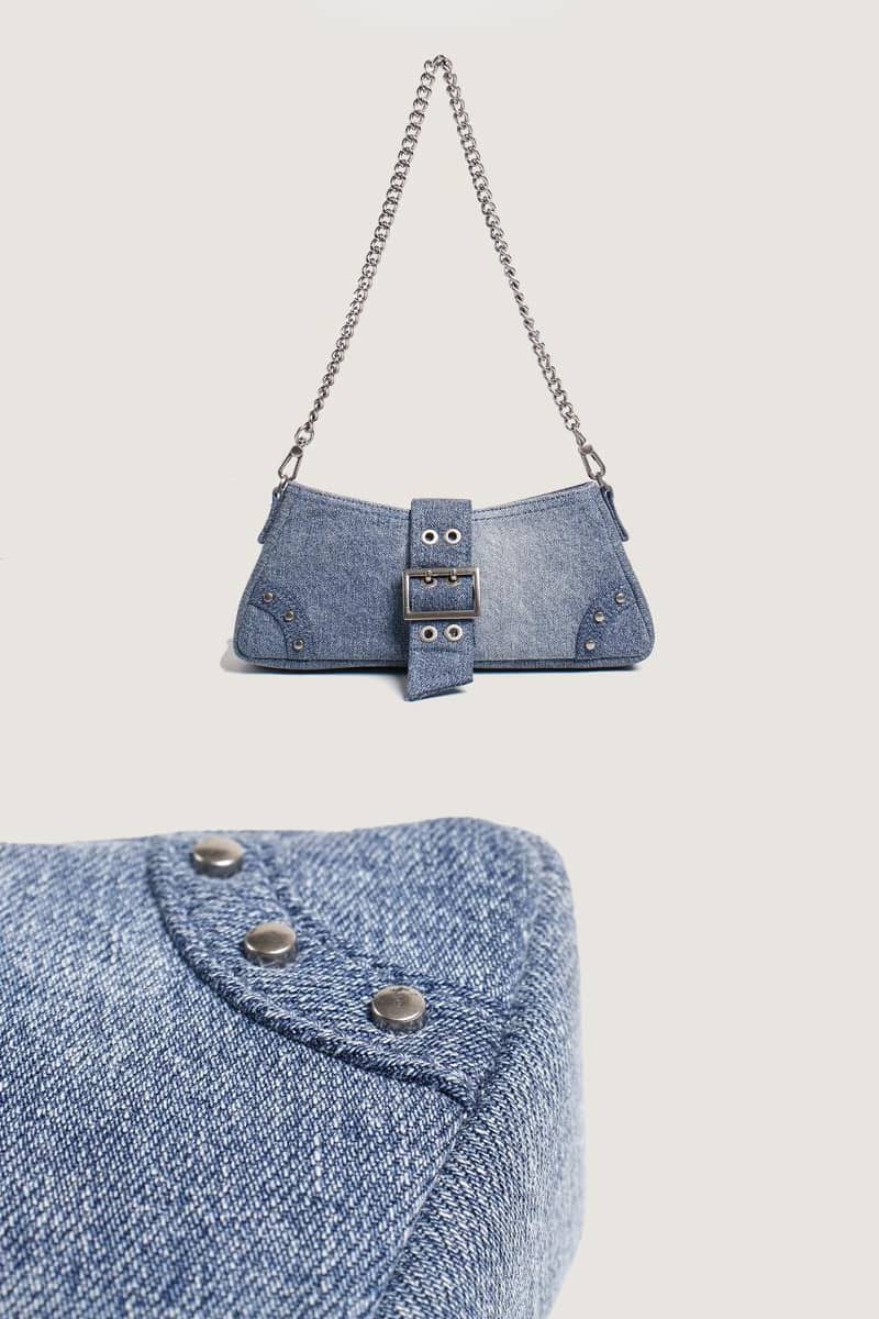 Denim Baguette Bag Blue Small Bag