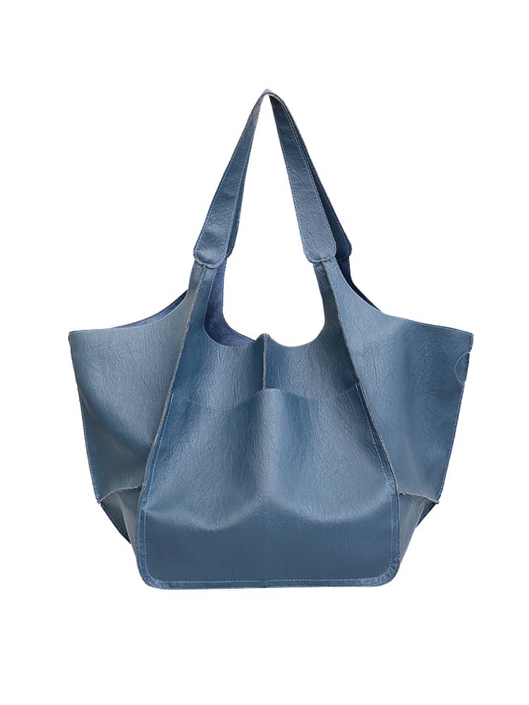 Soft PU large capacity tote bag simple large bag