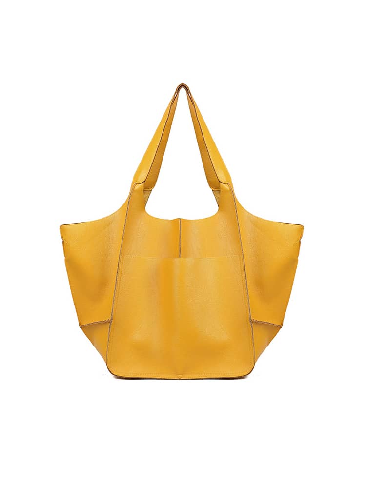 Soft PU large capacity tote bag simple large bag