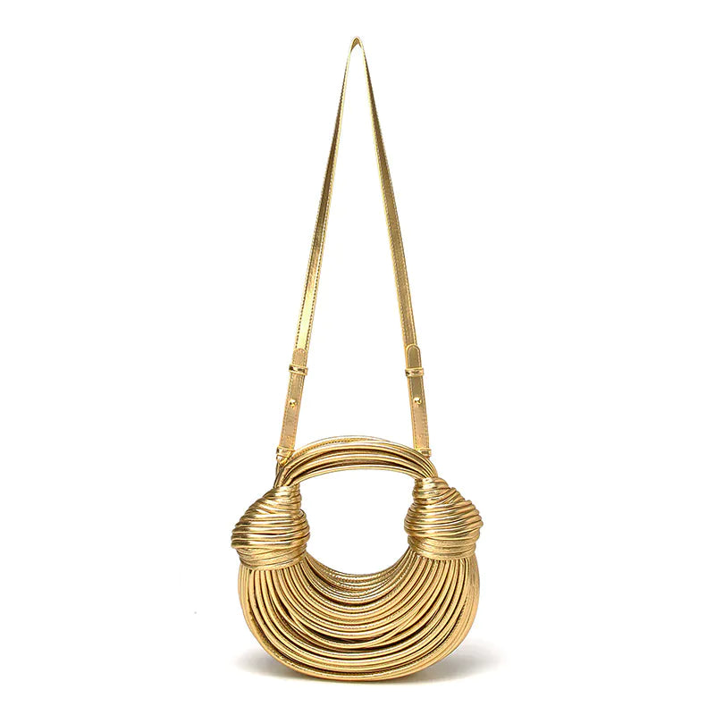 Personalized noodles line handbags for women - Gold