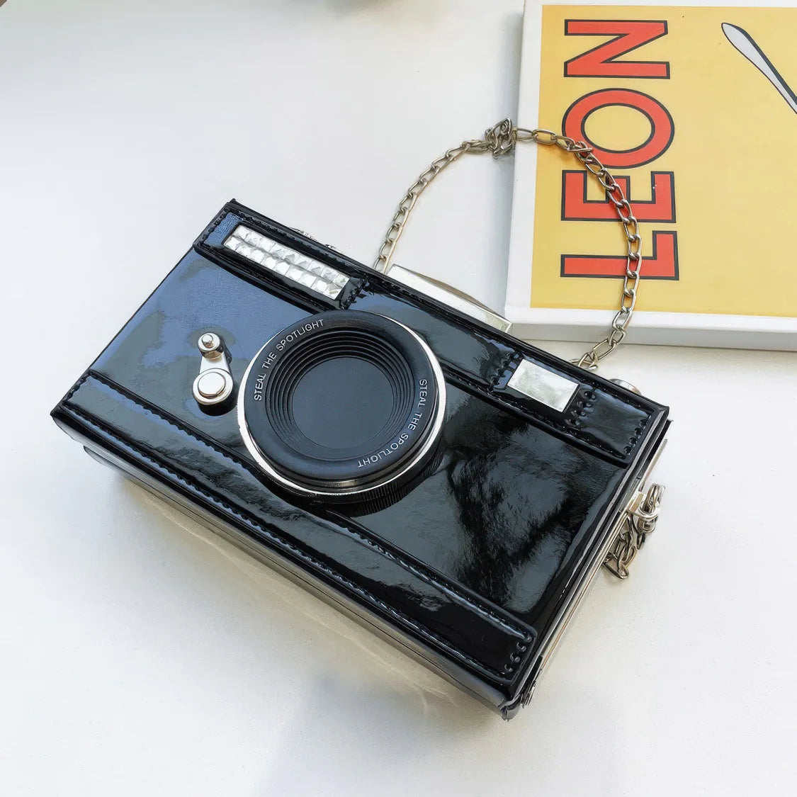 PU Camera-Shaped CrossBody Small Bag