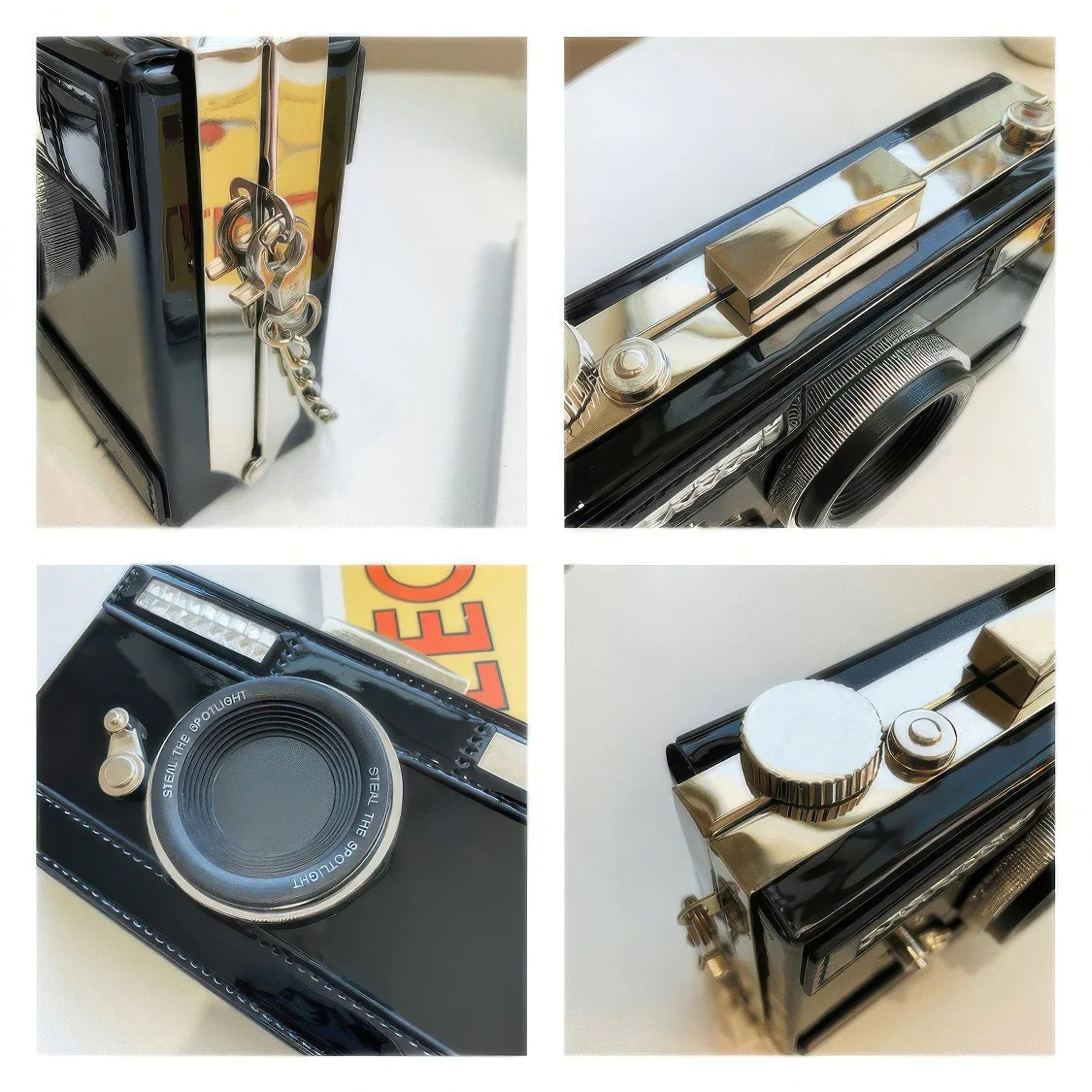 PU Camera-Shaped CrossBody Small Bag