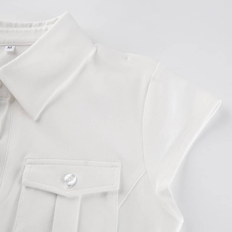 White Short Sleeve Women's Shirt