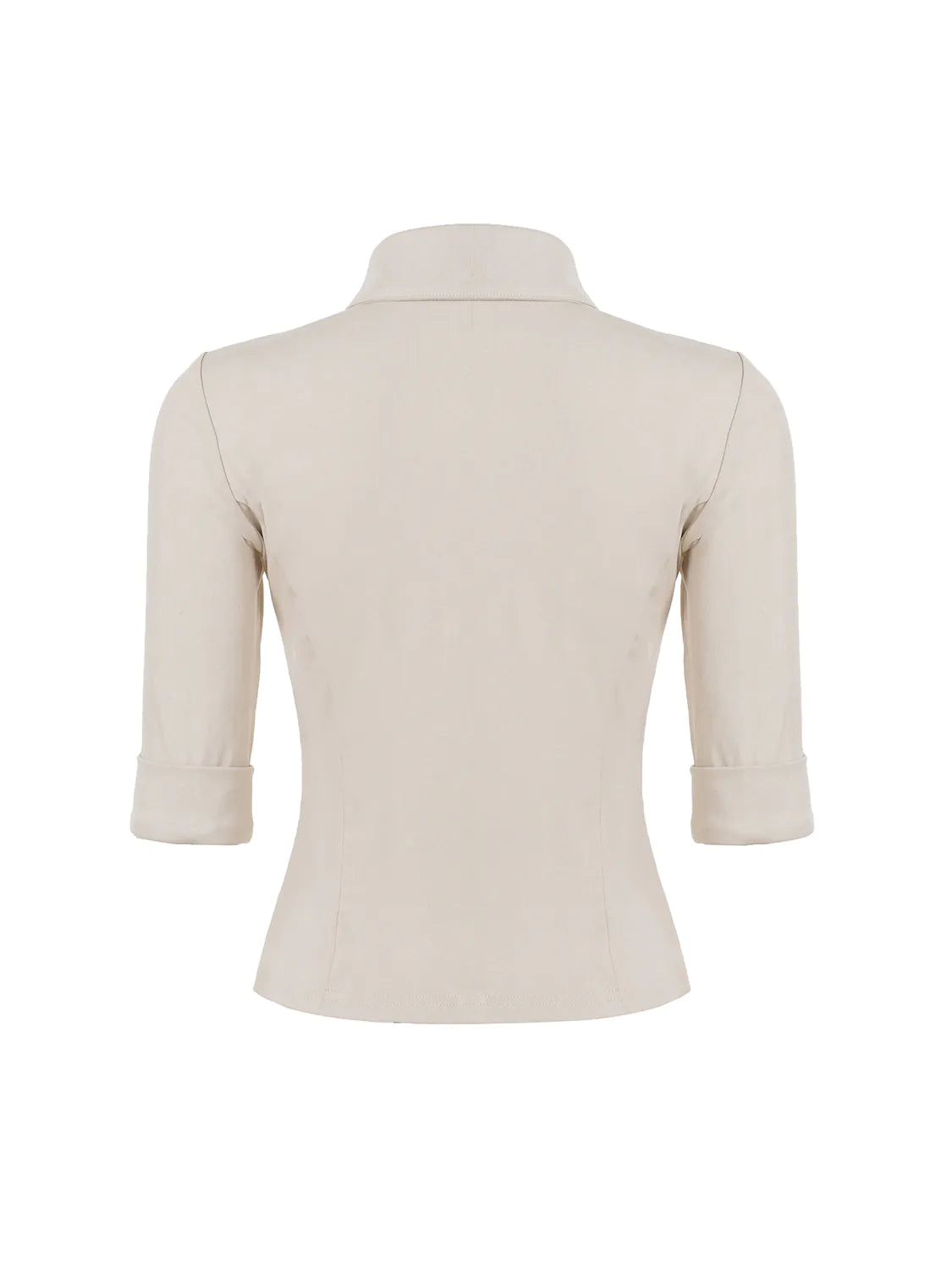 Vintage Waist-Cut Mid-Sleeve Shirt