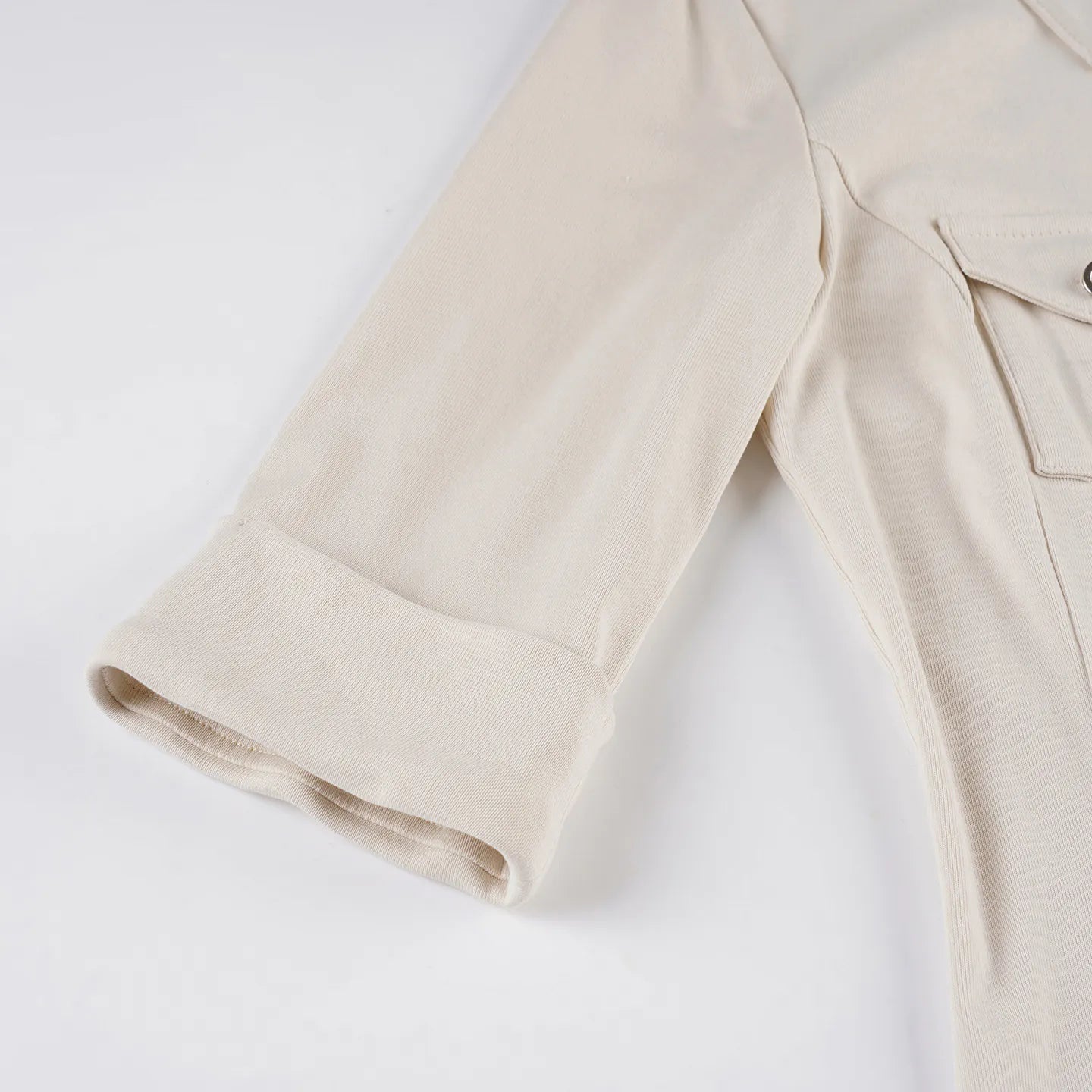 Vintage Waist-Cut Mid-Sleeve Shirt