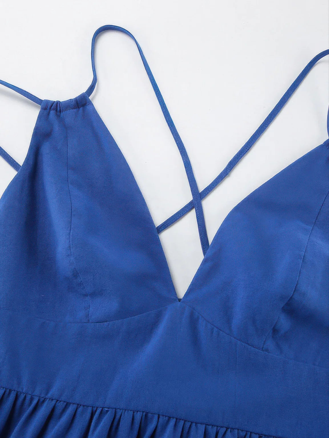 V-neck backless strap dress