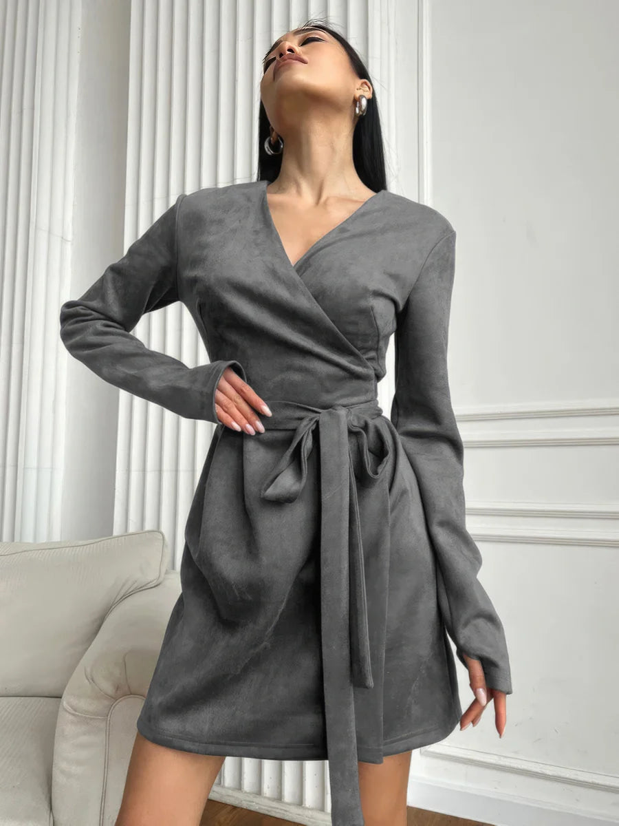black velvet and lace evening dress Black Velvet Prom Dresses with Wide Strap & Lace Neckline main image 0