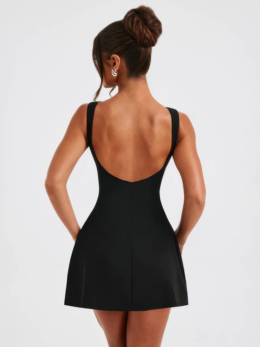 round neck backless dress Round Neck Backless Long-sleeved Lace Prom Dress Mislish