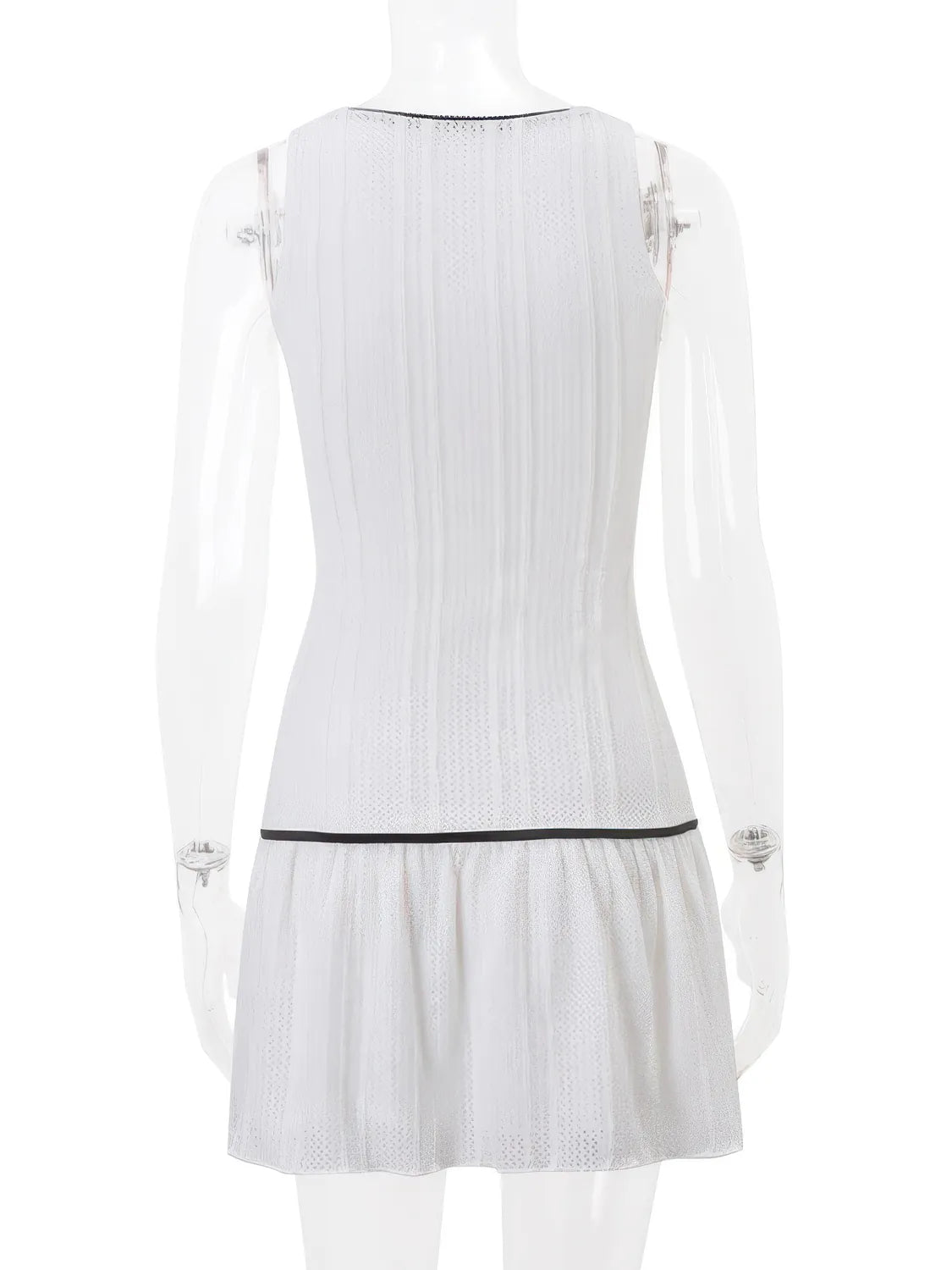 Bow Tie Mesh Sleeveless Dress