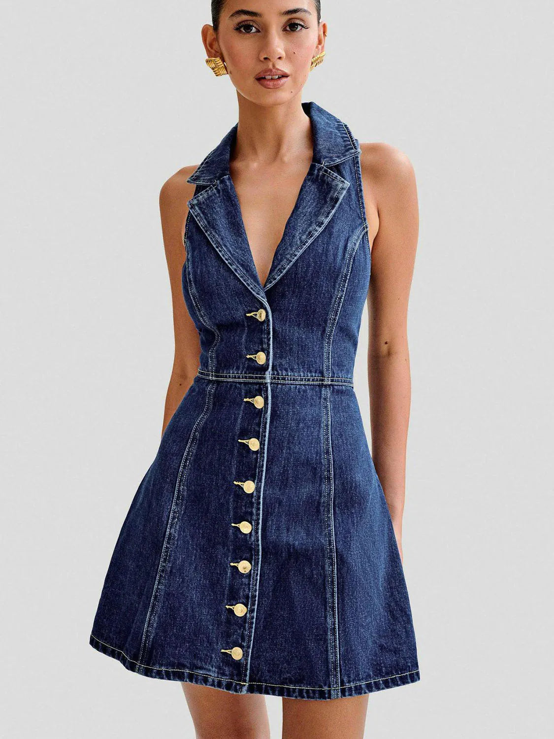 Sleeveless Denim Dress
