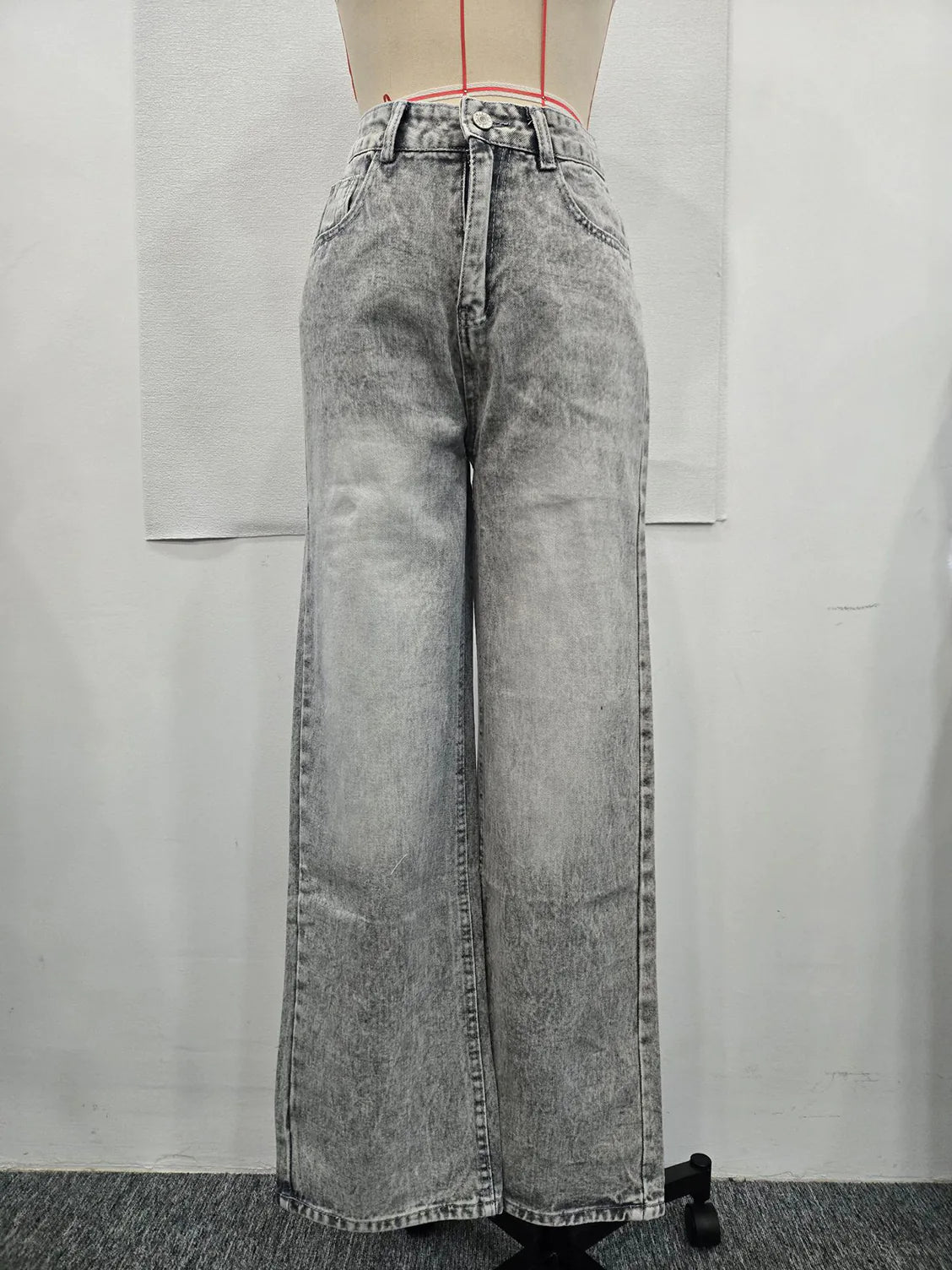 Low-Rise Casual Straight Jeans for Women