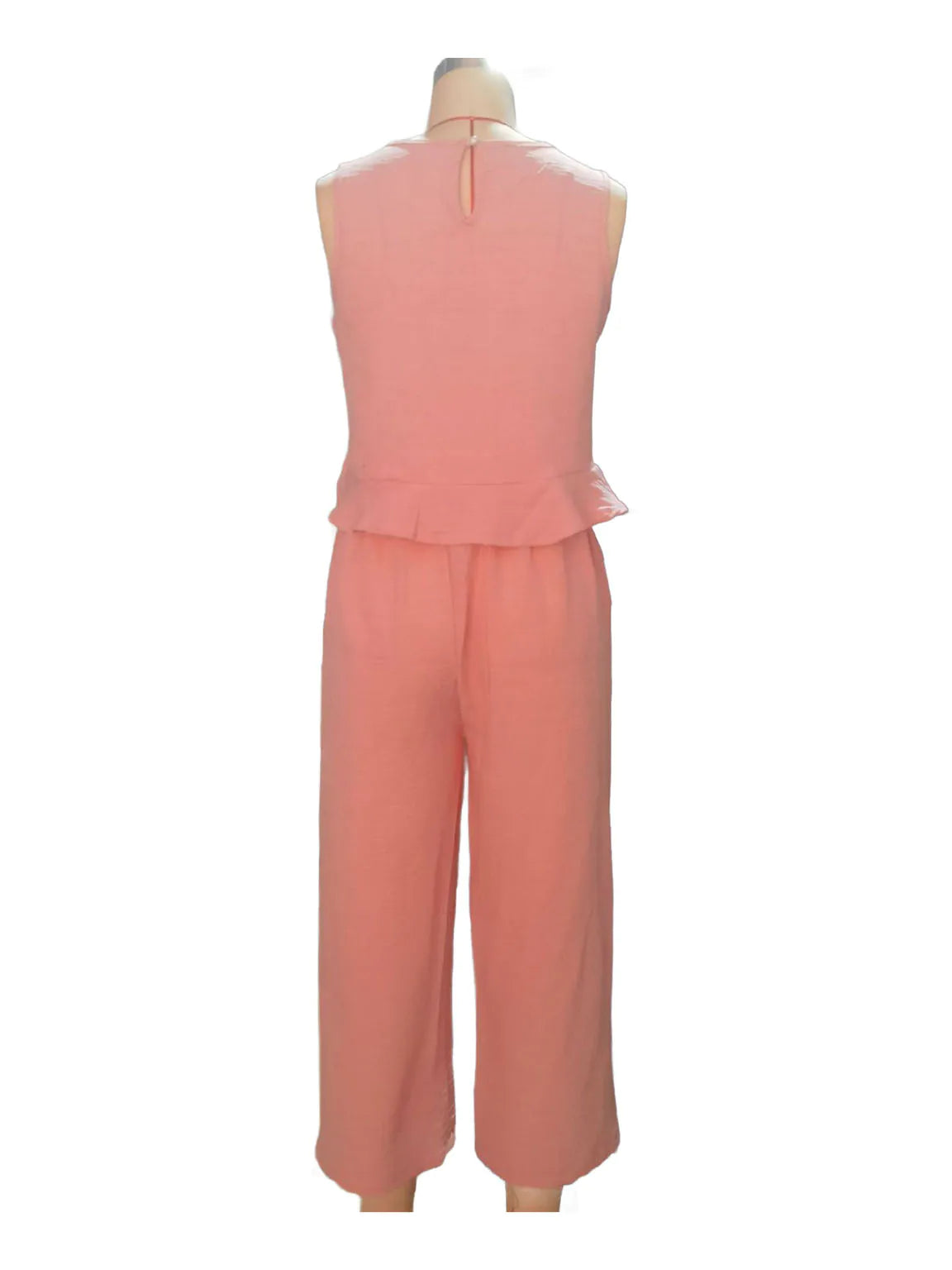 Linen blend two-piece set for women