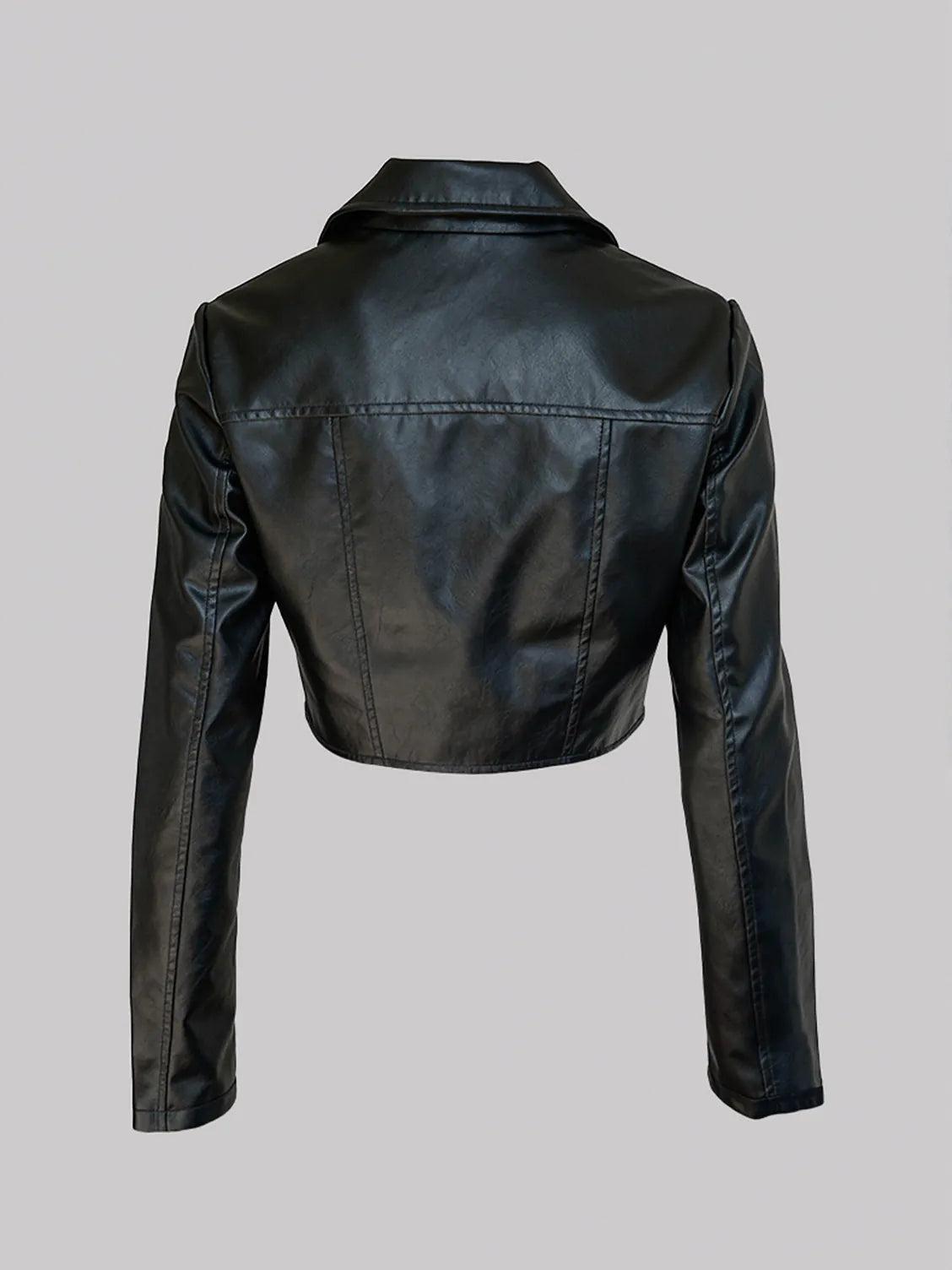 Black PU jacket for women