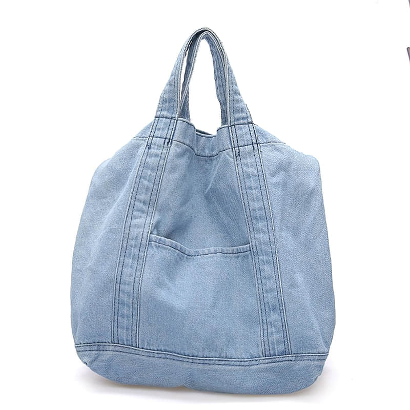 Practical Jean Tote Shoulder Bag LightBlue | YonPop