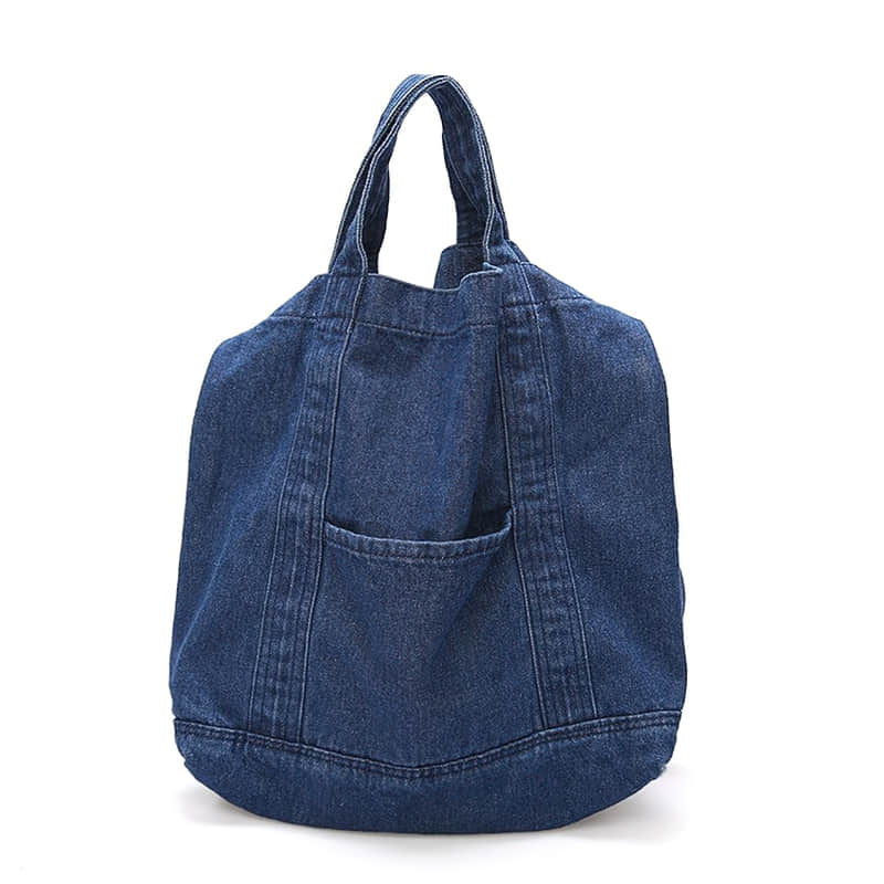 Practical Jean Tote Shoulder Bag DarkBlue | YonPop