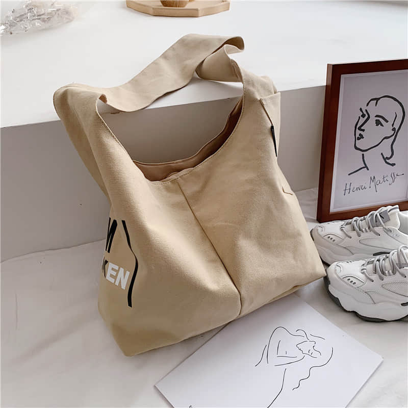 Fashion Tote Shoulder Bag khaki | YonPop