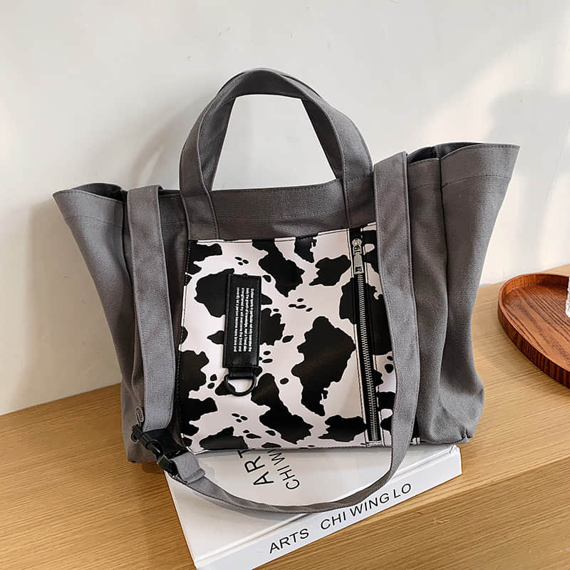 Large-capacity Tote Shoulder Bag Gray | YonPop