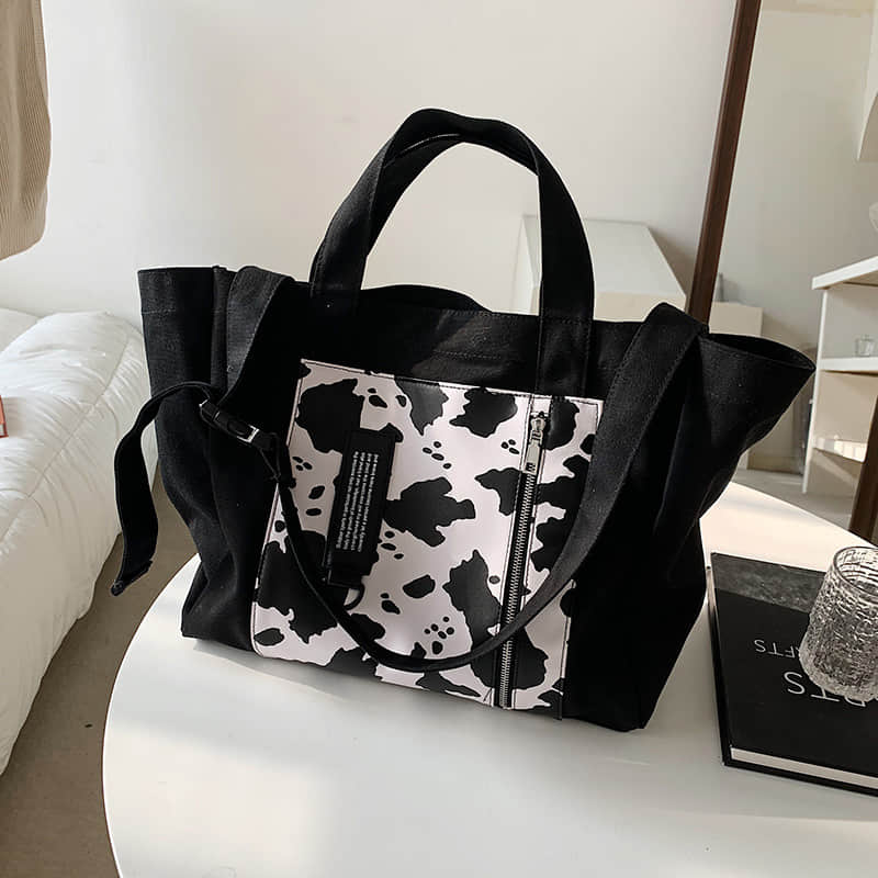 Large-capacity Tote Shoulder Bag Black | YonPop