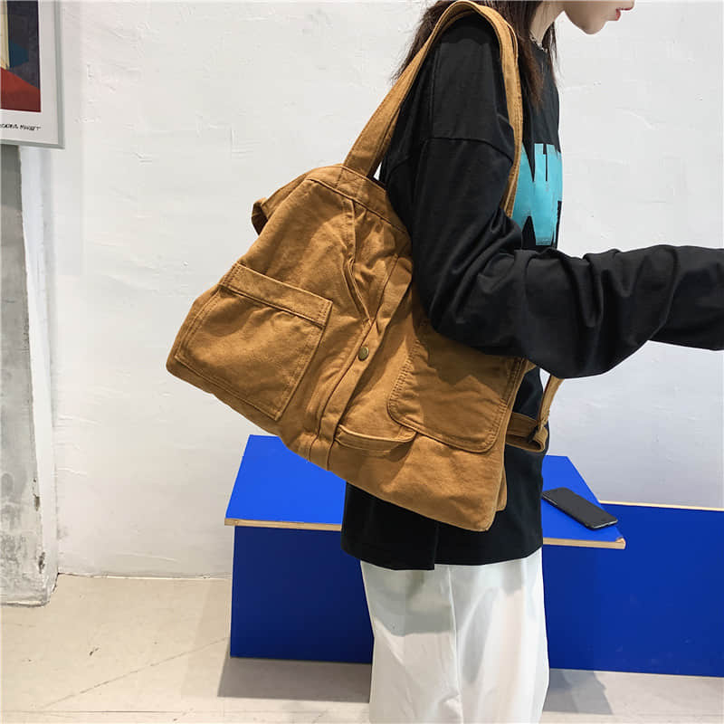 Hand-held shopping bag girl large capacity messenger bag  | YonPop