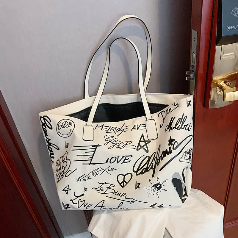 Fashion one-shoulder tote Canvas bag  | YonPop
