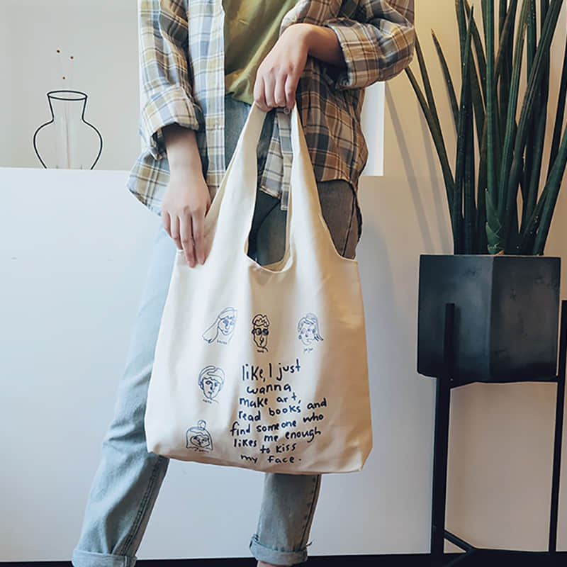 Retro canvas bag women's large capacity tote bag  | YonPop