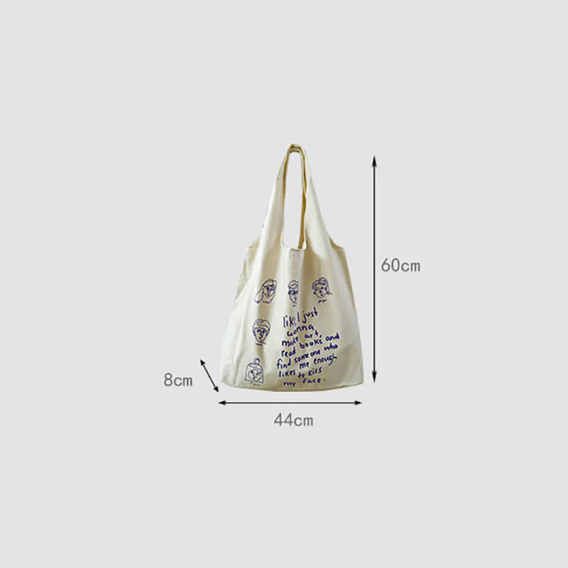 Retro canvas bag women's large capacity tote bag  | YonPop