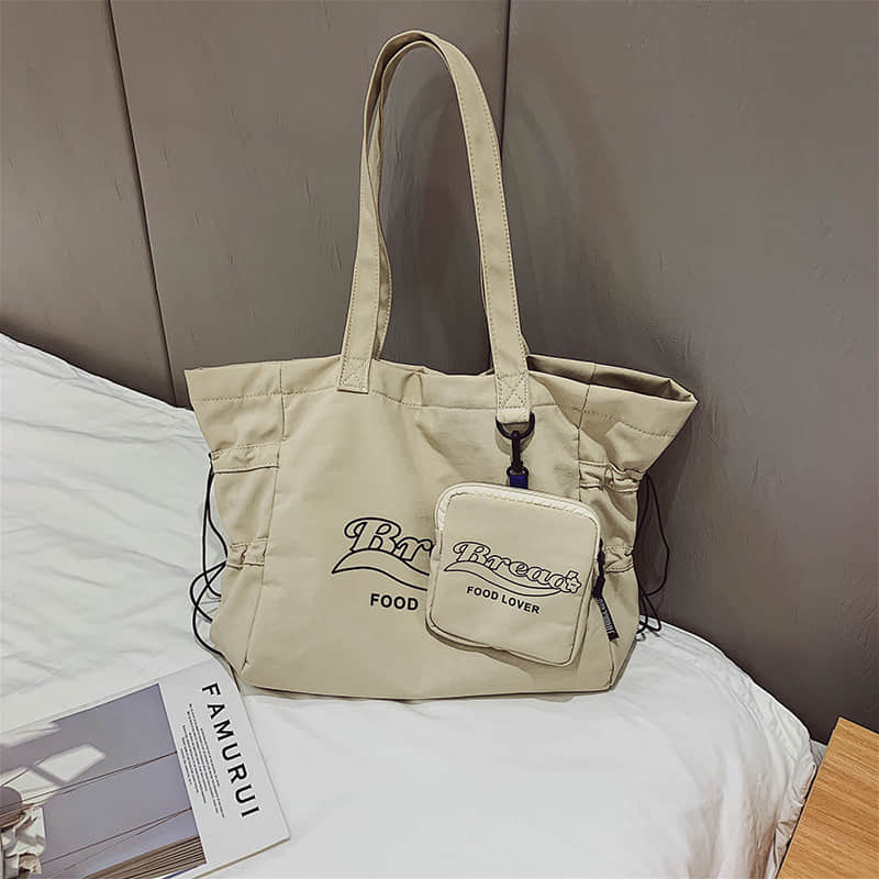 Fashion Large capacity simple all-match tote bag Ivory | YonPop