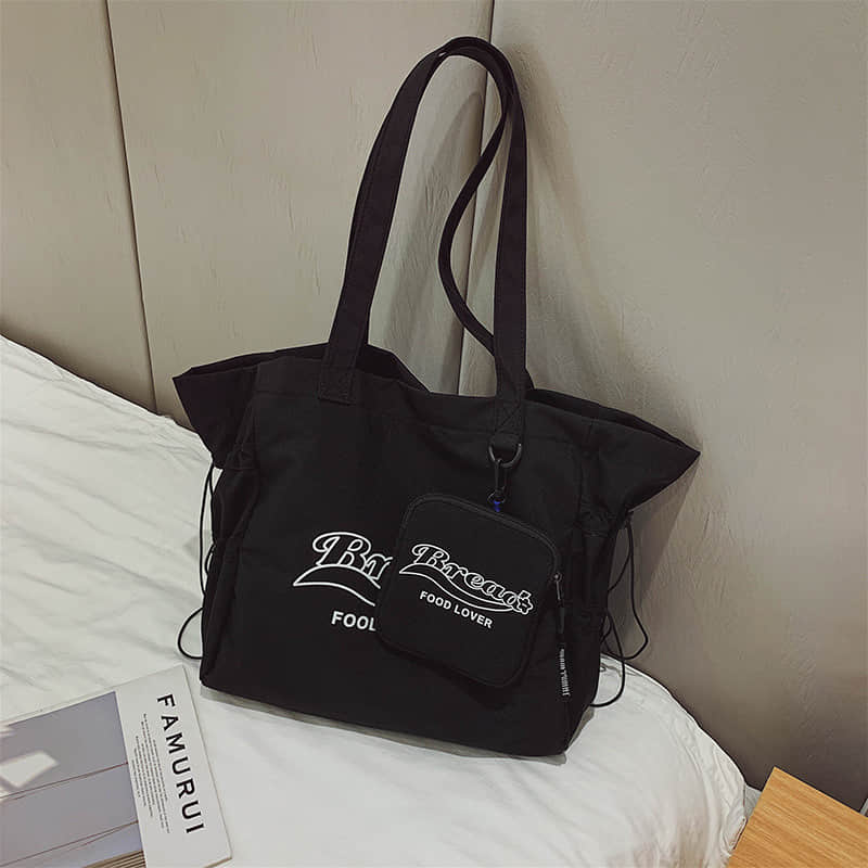 Fashion Large capacity simple all-match tote bag Black | YonPop