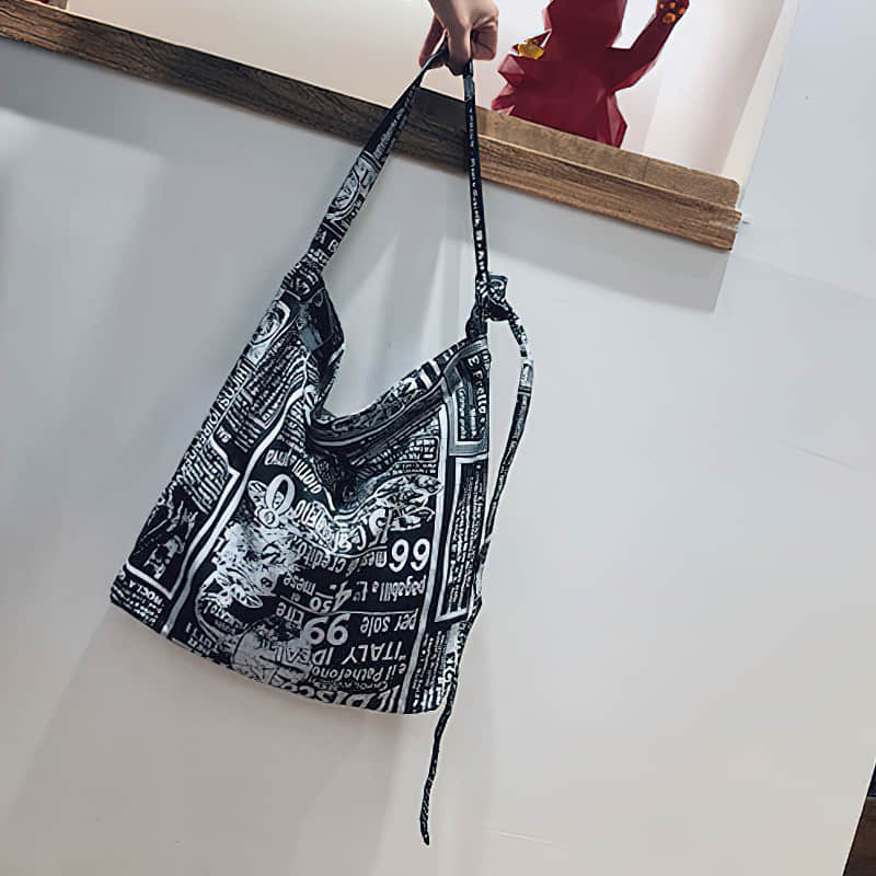Retro leopard print shoulder bag womens fashion canvas bag  | YonPop